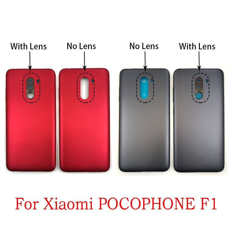 For Xiaomi POCOPHONE F1 Back Cover Battery Door Housing Case with side buttons Repair Parts