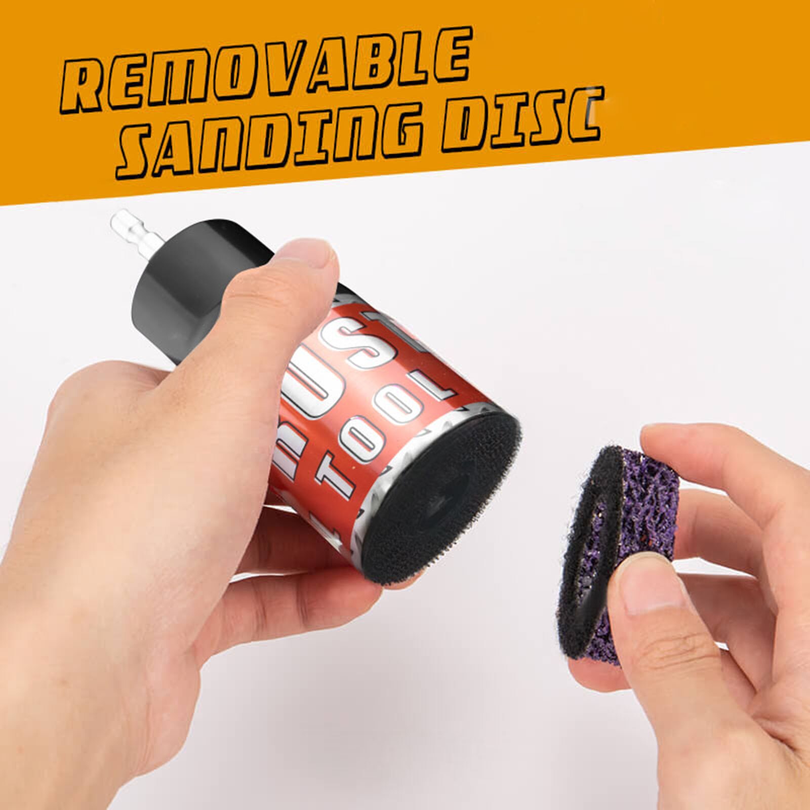 Wheel Stud Rust Removal Tool Fits 1/2 inch Impact Wrench or Power Drill Hardware Rust Remover Drill Adapter