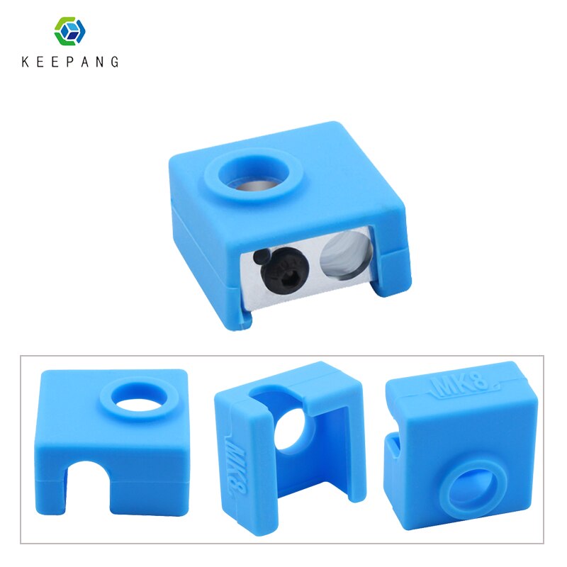 MK8 podgrzewany blok silikonowe etui ochronne obudowa ogrzewanie pokrywa na bloki do drukarki 3D Makerbot wytłaczarka odporność na wysoką temperaturę
