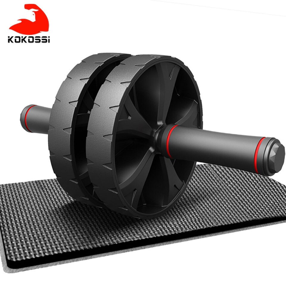 KoKossi AB Roller Power Wheels Machine Push up Bar Skipping Jump Rope Home Gym and Exercise Workout Abdominal Muscle Trainer: Black