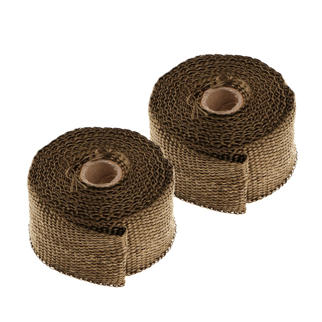 2 ruller mærke 2 tommer x 50ft titanium header manifold udstødningsfolie brun