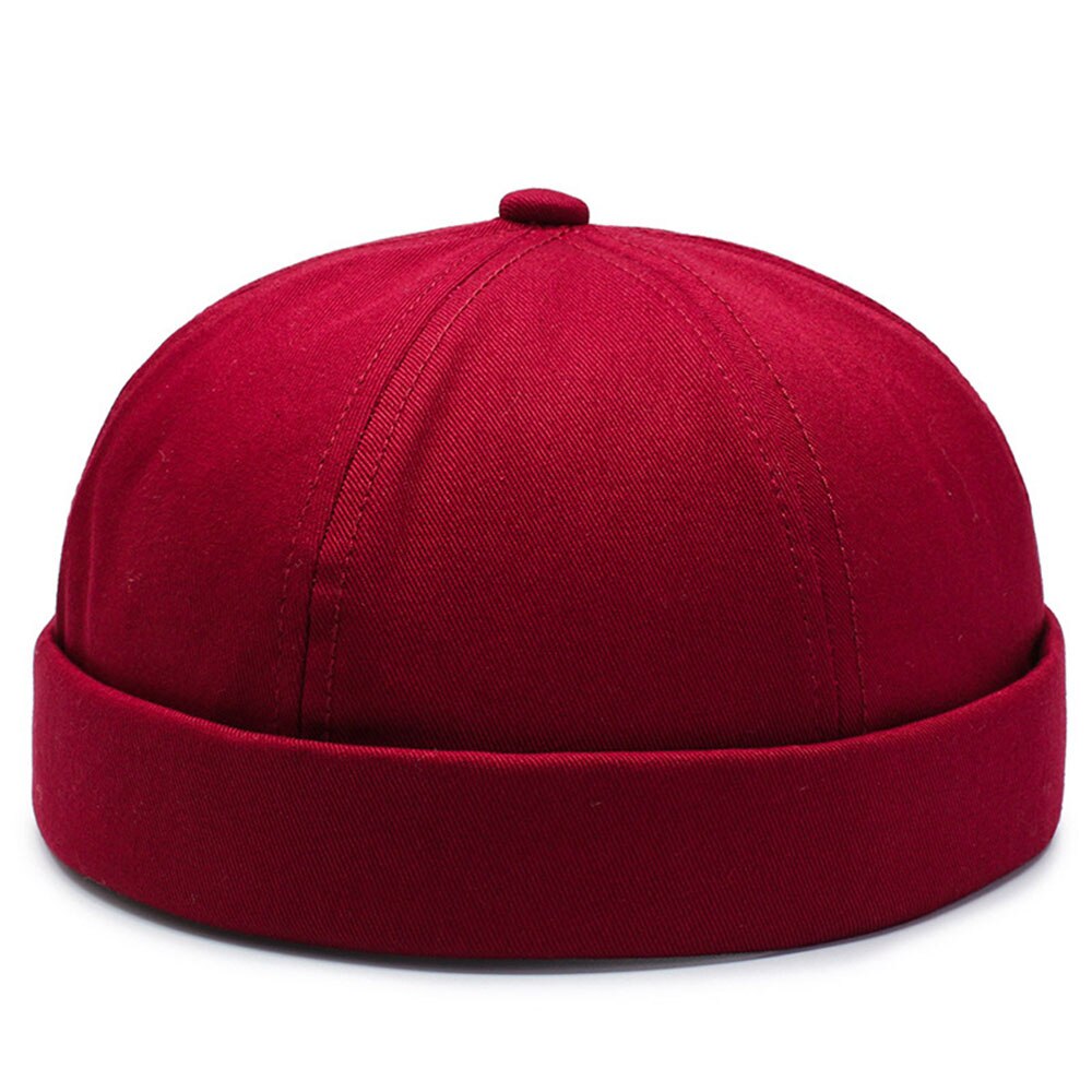 Bonnet sans bord pour hommes et femmes: dark red