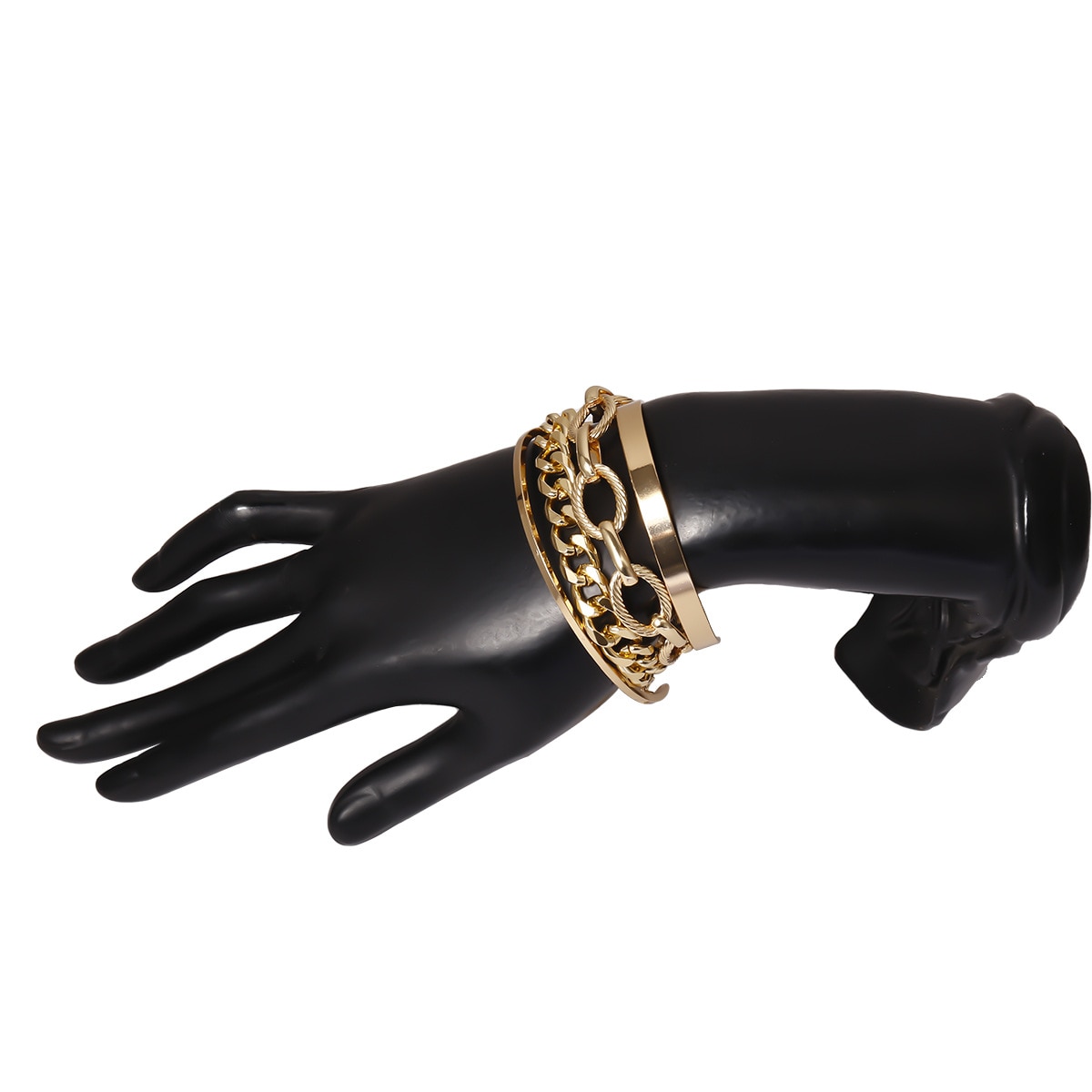 Guld sølv farve flad slange kæde twist armbånd til kvinder statement vintage armbånd punk smykker pulseras