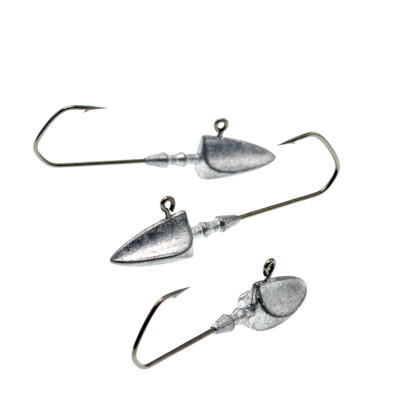 Anzuelo de insectos blandos, cebo Artificial, aparejos de pesca, dardo, Jighead, señuelo de gusano, cabeza de plantilla blanda, anzuelos triangulares, tipo de barco, 5 uds.