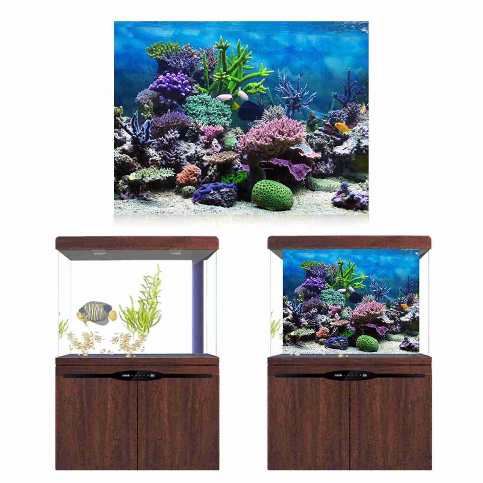 3d Aquarium Landschap Poster Regenwoud Behang Aquarium Achtergrond Decoratie Pvc Zelfklevende Achtergrond Hd Sticker
