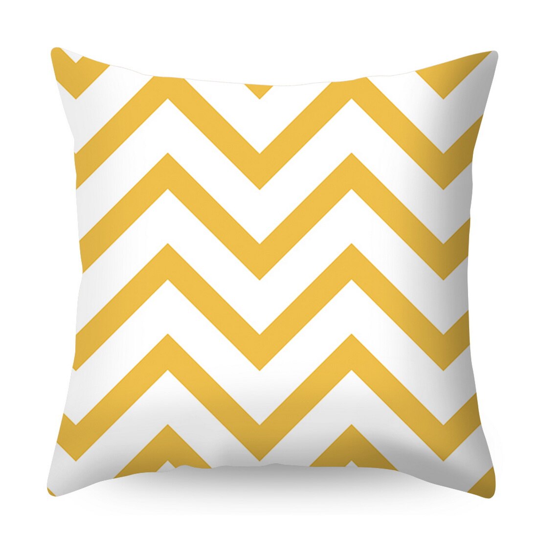 Urijk Geometric Printed Throw Pillow Case Yellow Gray Diamond Wave Waist Cushion Cover Office Sofa Housse de Coussin Kussenhoes: 3