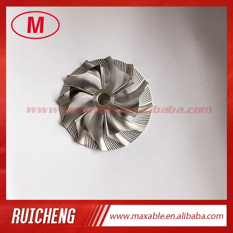 GT35 forward 38.20/55.50mm 6+6 blades turbocharger milling/aluminum 2618/billet compressor wheel