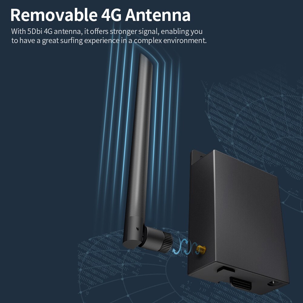 Routeur 4G étanche d&#39;extérieur, avec emplacement pour carte SIM 5dbi, antenne murale, pour 15 appareils IPC Max, haute sécurité