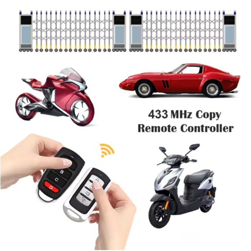 Wireless Garage Remote Electronic Gate Control 433mhz Key Fob Command Hand Transmitter for Shutter Door Siren Garage