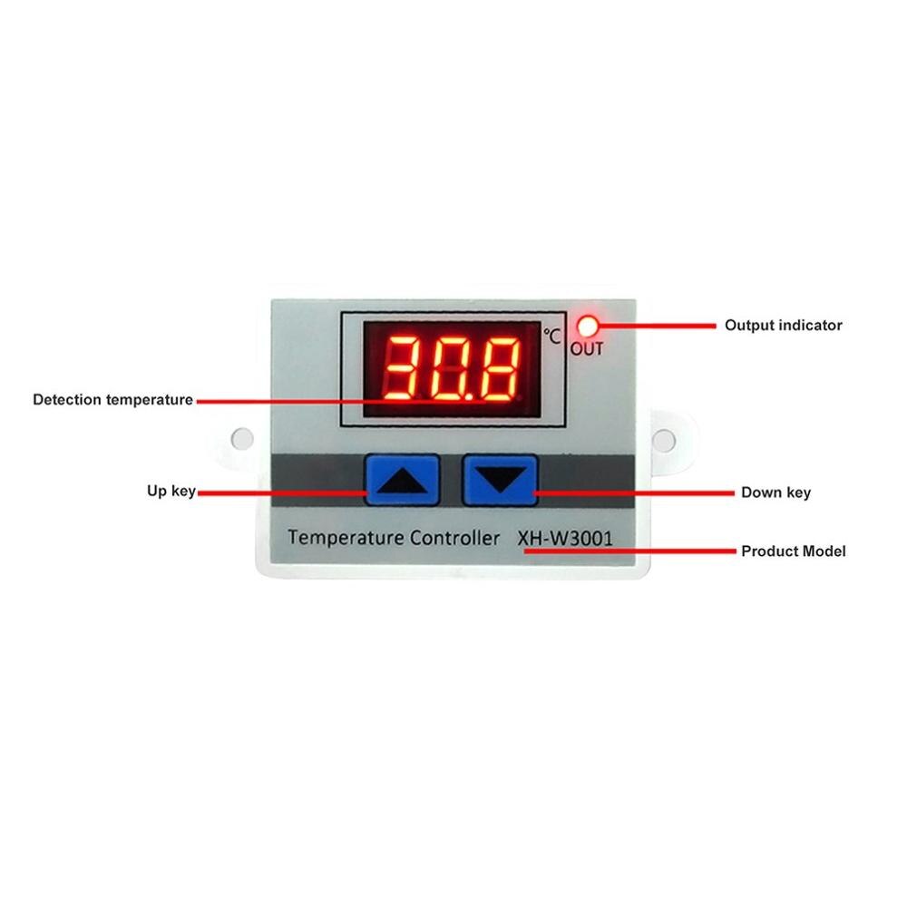 Snabb xh -w3001 digital termostat temperaturomkopplare mikrodatorn temperaturkontroll temperaturkontrollbrytare