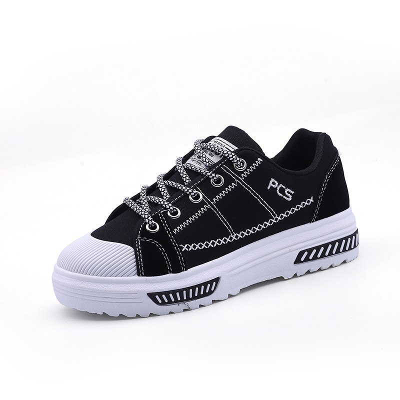 Strips Embroidered Black Flats Spring Autumn Comfort Mocasines De Mujer Streetwear Zapatos Plataforma Mujer