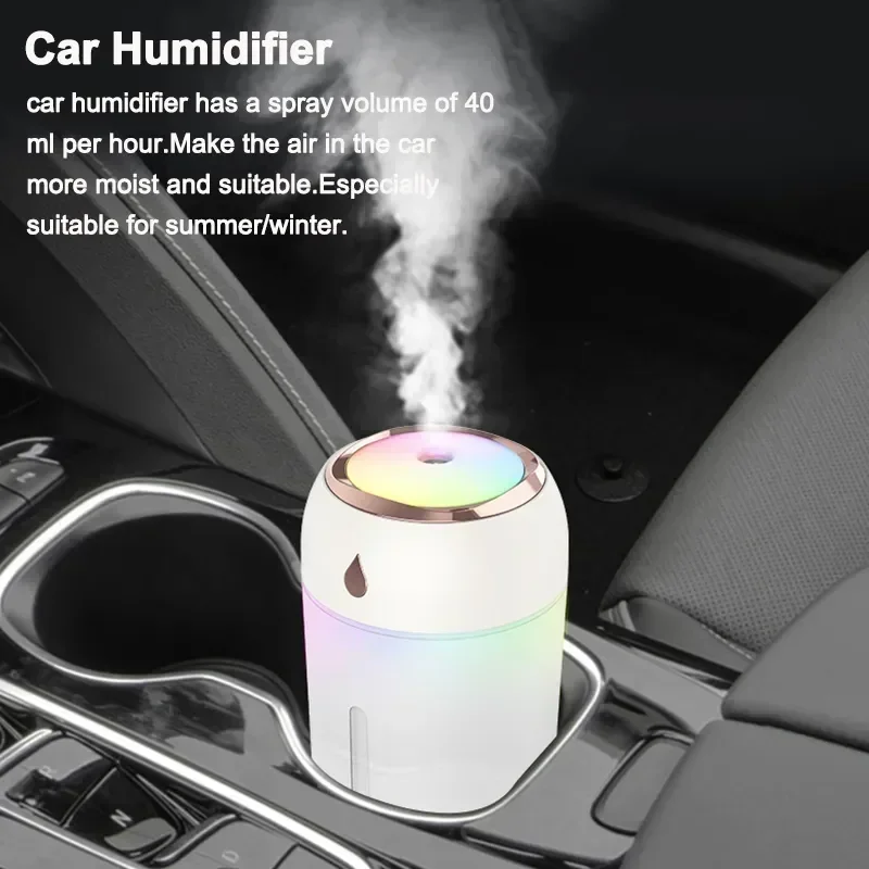 220/330ML Mini Air Humidifier USB Electric Aroma Diffuser Essential Oil Purifier Aromatherapy Mist Maker Lights For Car Home