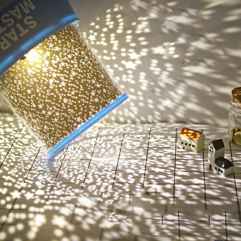 Proyector Led de estrellas del cielo para niños, juguete de dormitorio, Luna, estrella, Comodidad para dormir, luminoso, Chico, Gif