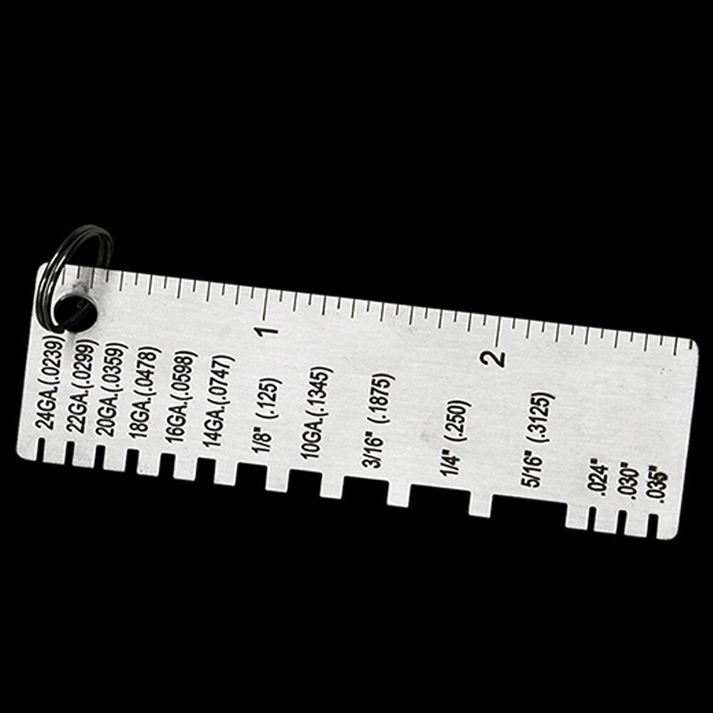 1/2Pcs Stainless Steel Metal Weld Thickness Gauge Metalworking Welding Gauges Electroplating Size Measuring Inspection Tool