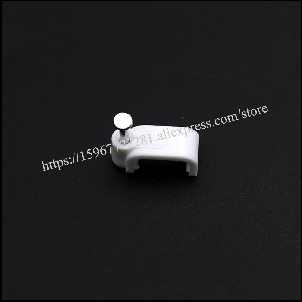 100PCS 6mm PE plastic cable clip Square plastic wire clip power line clip power line card phone line card fixed-line card