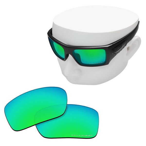 OOWLIT Anti-Kras Vervanging Lenzen voor-Oakley Si Ballistic Det Cord Geëtst Gepolariseerde Zonnebril: Green Mirror