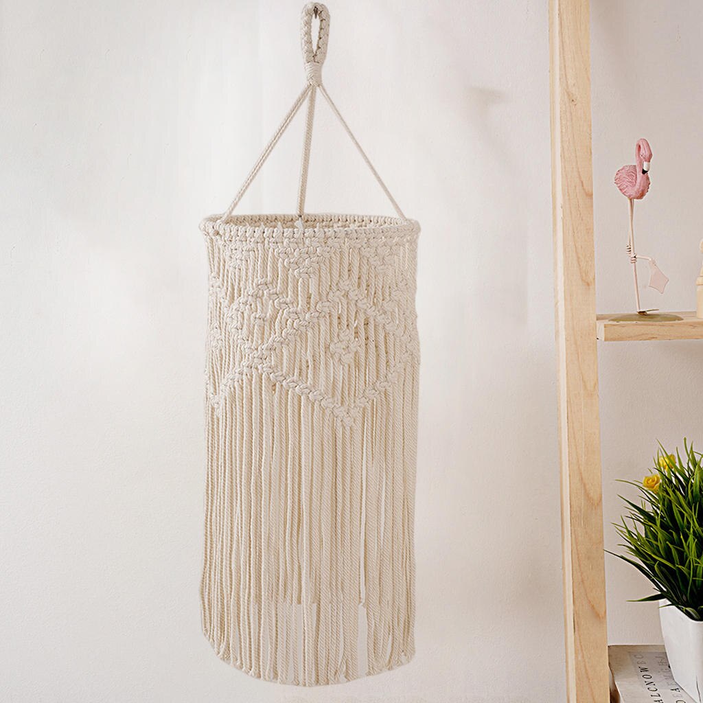 Plafonnier suspendu en macramé avec abat-jour, , luminaire décoratif de plafond