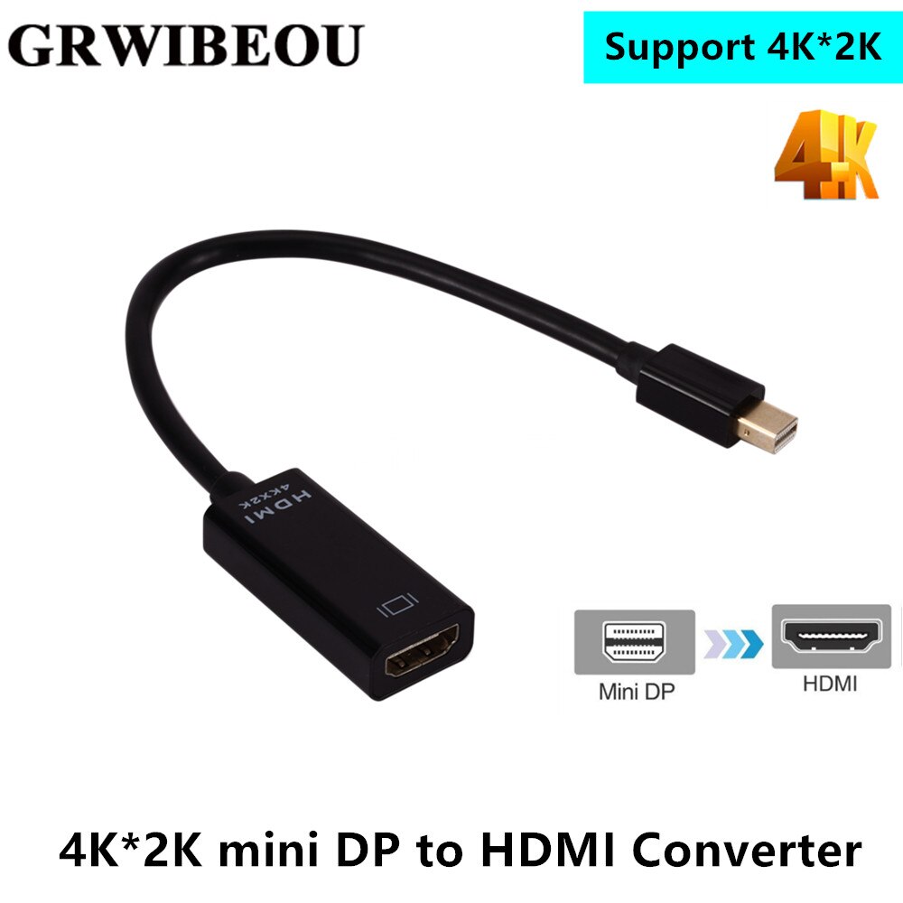 Mini Displayport Cable a HDMI 4k TV proyector Projetor DP 1,4 convertidor de puerto de pantalla para Mac Mini Apple Macbook Air Pro