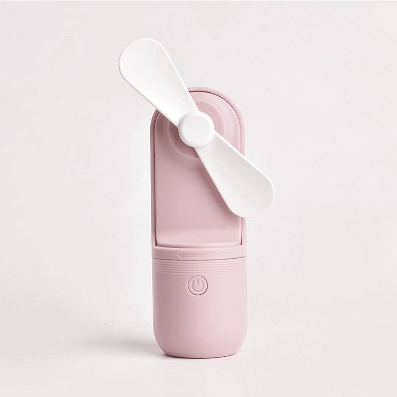 Intelligenter kapselventilator, tragbar, mit wiederaufladbarem akku und 800ma usb-anschlüssen, mini-handventilator für den sommer, ideal für reisen: Rosa