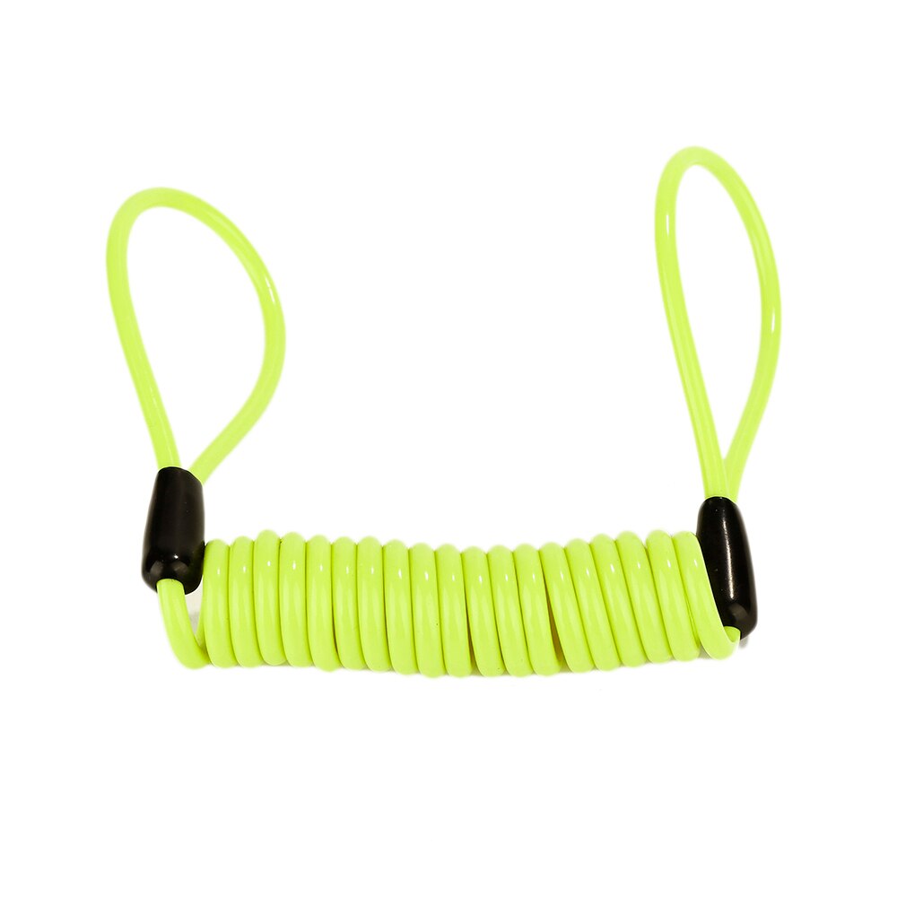 Candados de rueda de cuerda de resorte para motocicleta, bloqueo de disco de bicicleta, Cable antirrobo de seguridad, Cable de recordatorio, accesorios de moto: Yellow