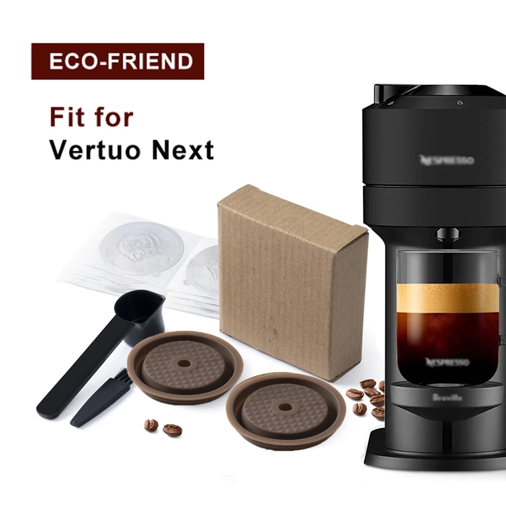 Tapa de silicona reutilizable para Nespresso Vertuo, tapas de cápsula de café originales, filtro para Vertuo next