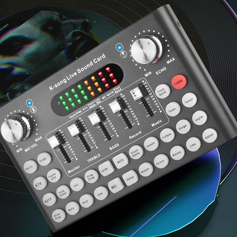 Geluidskaart Audio Usb Externe Geluidskaart Webcast Persoonlijke Live-uitzending Voor Telefoon Computer Studio Record