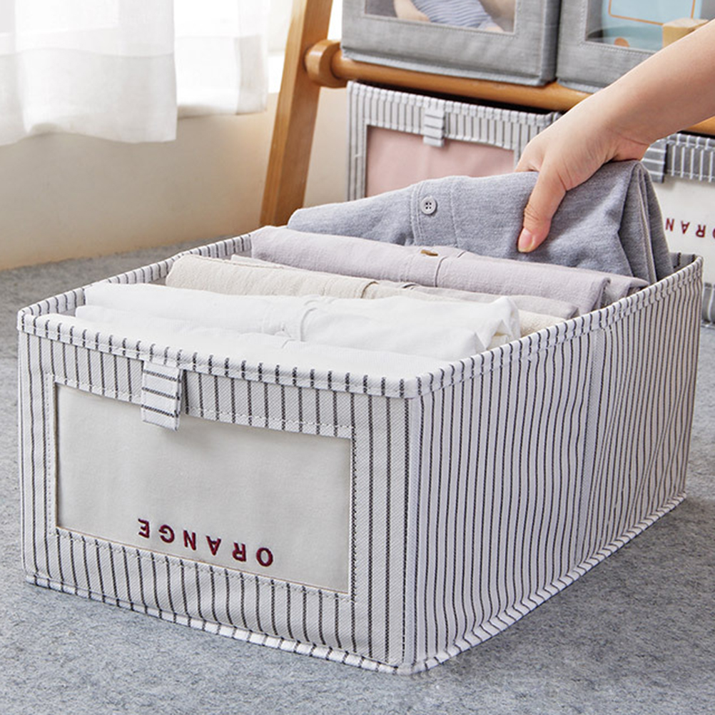 Wardrobe Storage Box Fabric Sundries Box Dresser Drawer Organizer Without Lid