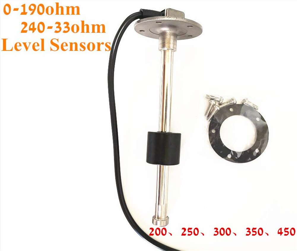 1pc 100 150 200 250 300 350 450mm Senders 0-190ohm 240-33ohm Water Level Sensors Sending Unit for Auto Fuel Gauges