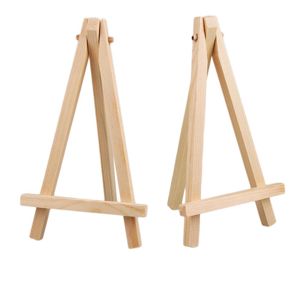 Kunstnerpennbørster 15.5*8.5*1.6cm trefarge staffeli 10 stk mini håndverkstre vise stativ maling etter nummer holder rekvisita