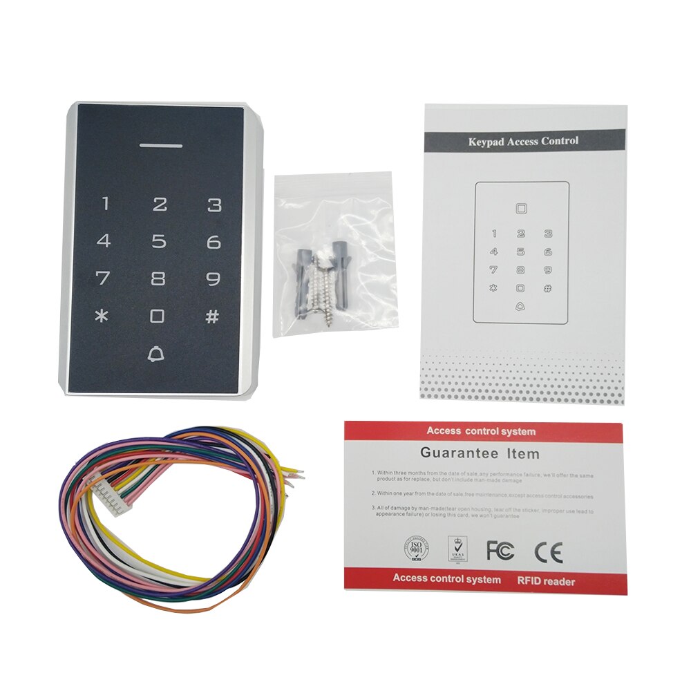 Wiegand input and output Keypad Reader Proximity 125khz RFID Card Door Lock Access Control System