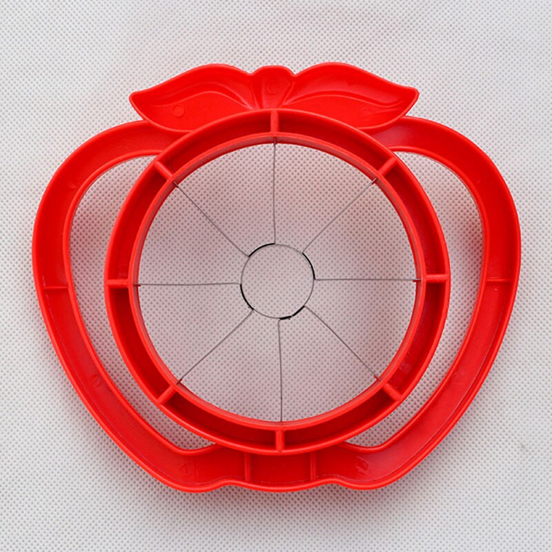 Rvs Apple Fruit Cut Mes Keuken Accessoires Tool Gadgets Gereedschap Plantaardige Spiralizer Slicer Tool Wortel Dunschiller: red silcer