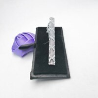 HUISHI Krawatte Stift Schließe Bar Krawatte Clips Für Männer Silber Farbe Männlichen Metall Kupfer Geschäft Krawatte Clip Herren Krawatte Clips: CL277