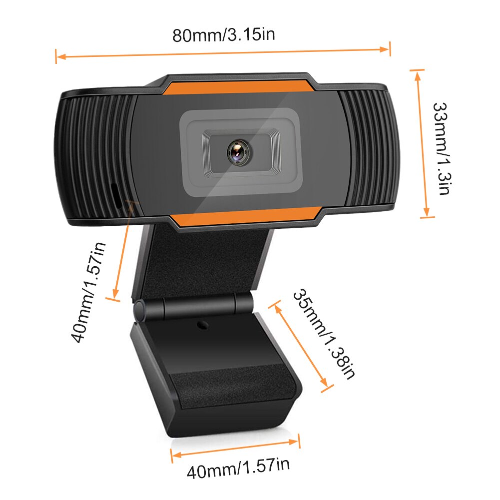 HD Autofocus Webcam Video Calling Recording 720P Camera for Laptop Desktop Webcam Build in Microphone