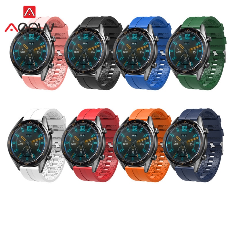 22 Mm Siliconen Sport Strap Horlogeband Voor Huawei Gt 2 Honor Horloge Magic Samsung Galaxy 46 Mm Gear S3 Amazfit gtr Armband Band Rood