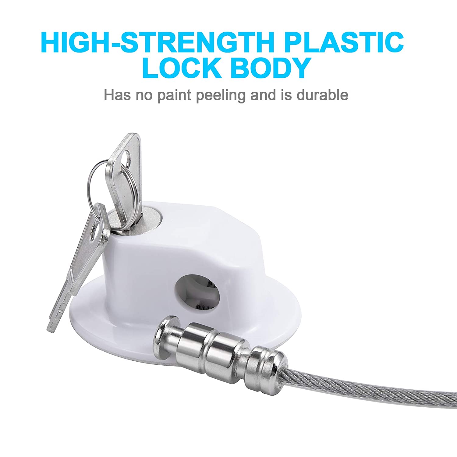 Refrigerator Lock for Children, Mini Fridge Locks for Kids, Freezer Lock, Used in Refrigerator Door, Cabinets white 1lock 2keys