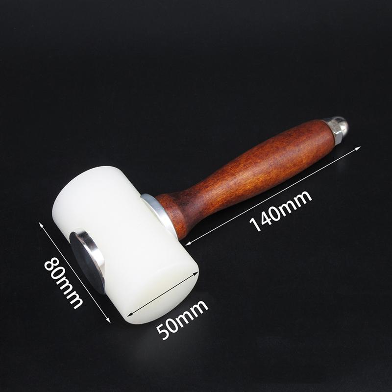 T Shaped Hammer Nylon Mallet Carving Hammer Sew DIY Leather Cowhide Tool Kit With Wooden Handle Hand Tool For Jewelry/Craft/DIY