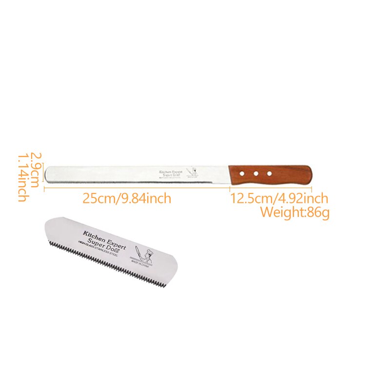 8/10/12/14 Inch Best Serrated Bread Knife Cake Cutting Knife Long Baguette Cutter Stainless Steel Loaf/Bread Slicer/Slicing 0085: Fine tooth  10inch
