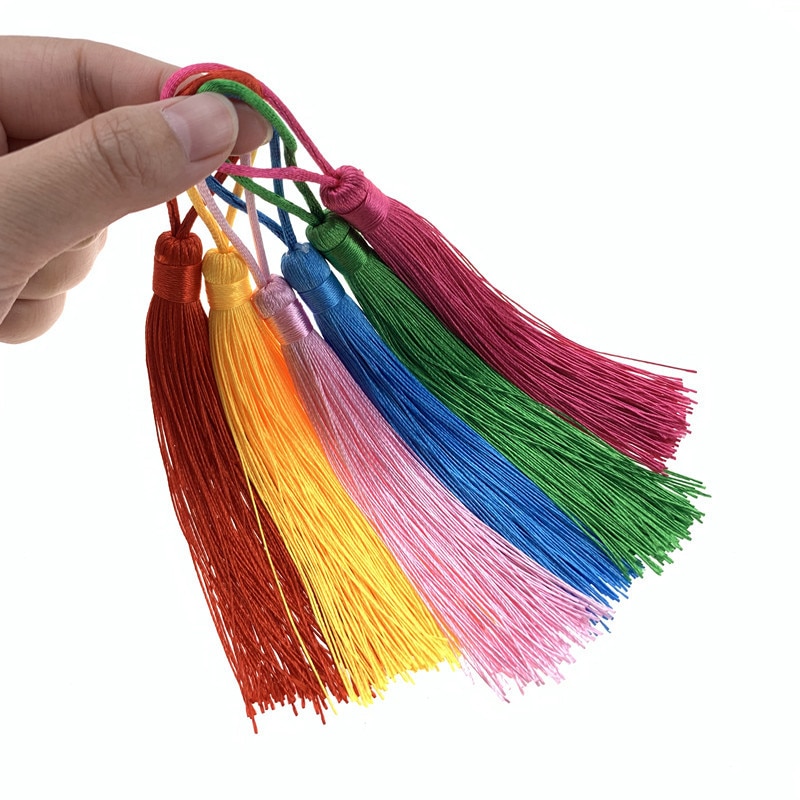 10 stuks handgemaakte kwastjes 16 cm borlas para coser diy kwastjes voor sieraden sleutel mobiele telefoon tas franje rand kwastjes hanger
