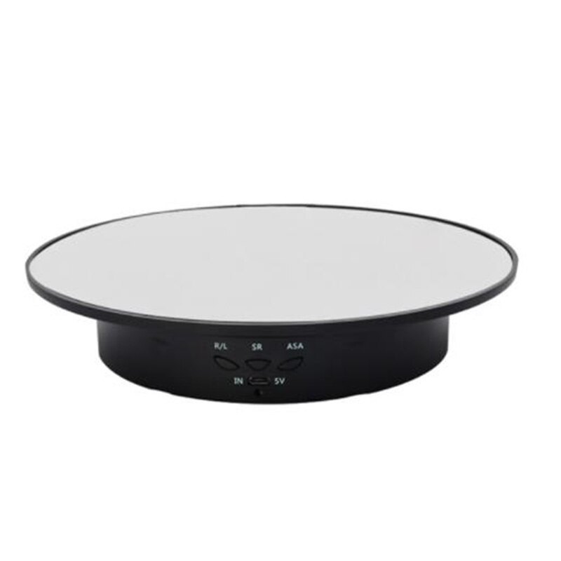 3 Speeds 20Cm Intelligent Electric Rotating Display Stand Turntable Jewelry Holder Battery/USB Power: Dark Grey