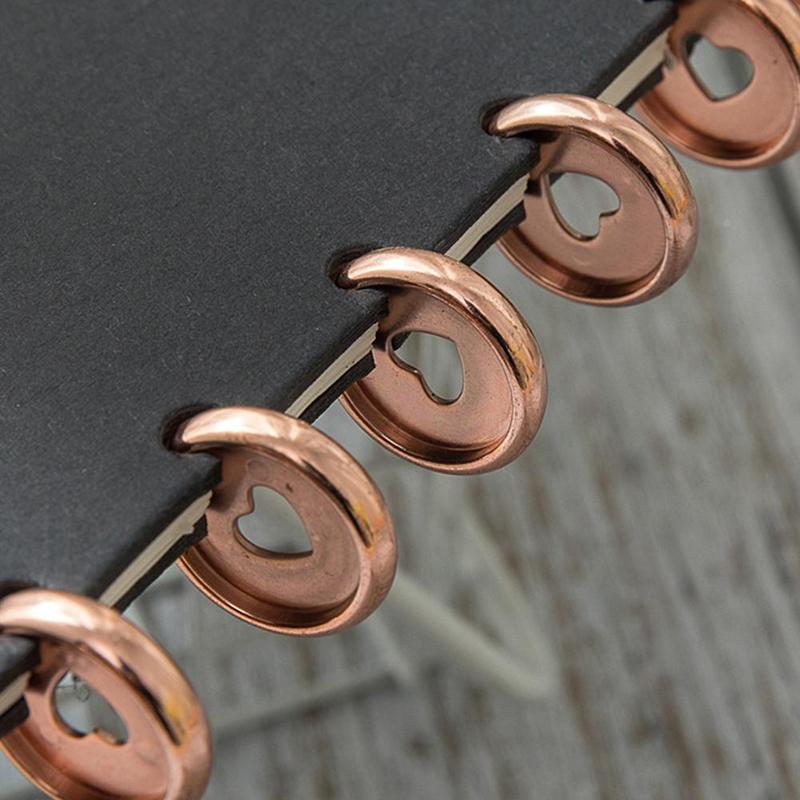 6pz anelli di rilegatura per libri a fogli mobili in plastica clip a 360 gradi anello discoteca per taccuino pieghevole album di ritagli rilegatura fibbia