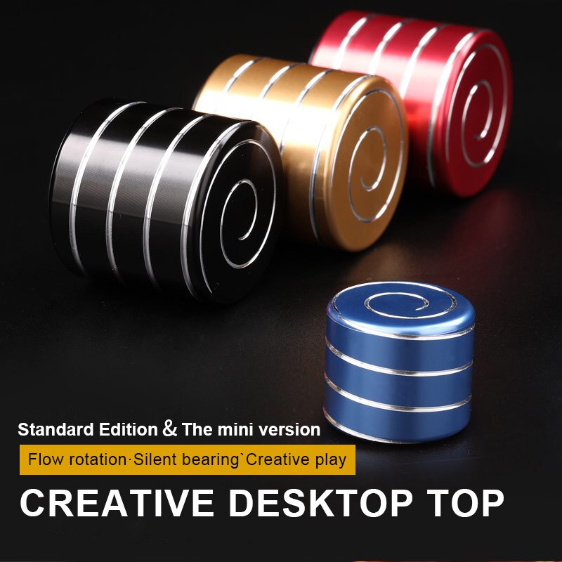 Desktop Decompression Rotating Cylindrical Gyroscope Office Desk Toys Optical Illusion Flowing Toy