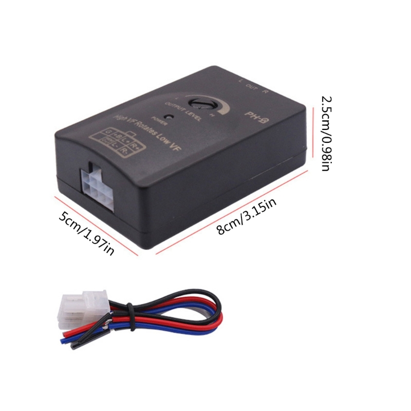 Autoluidspreker RCA's Hoge naar lage adapter Lijnniveau-uitgang Videoconverter Universalia