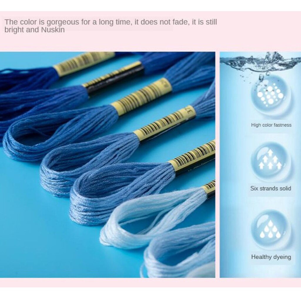 50 Skeins Cross Stitch Cotton Embroidery Thread Floss Sewing Skeins Craft