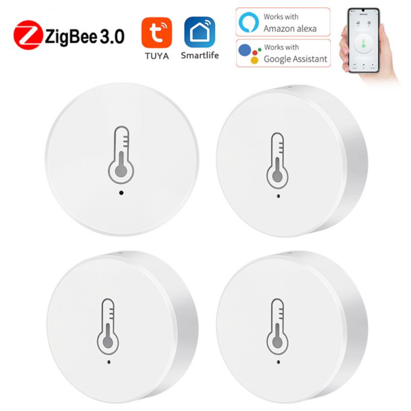 Aubess Tuya ZigBee Drahtlose Temperatur Feuchtigkeit Sensor Batterie angetrieben Clever Heimat Kontrolle Temperatur Feuchtigkeit Clever Leben