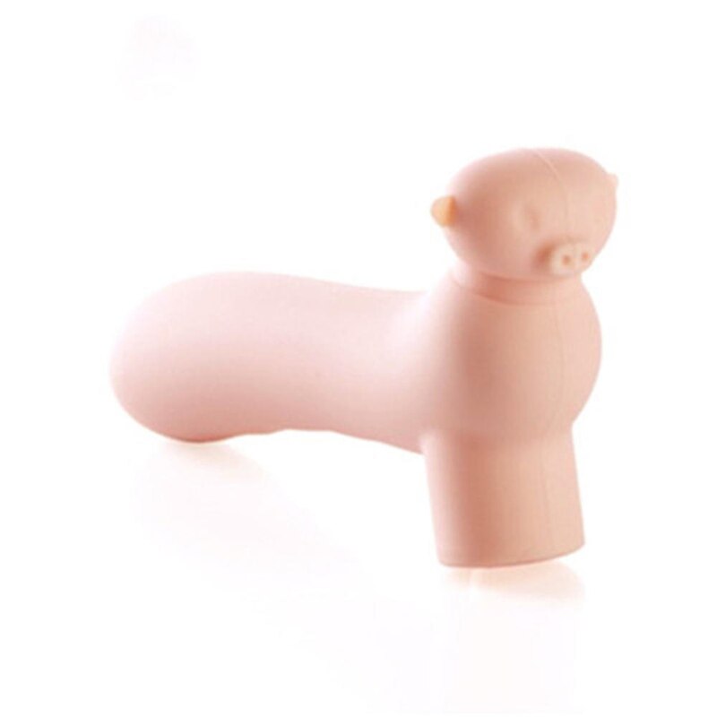 Cartoon Varken Vorm Elastische Kamer Deurklink Siliconen Mouwen Baby Kind Crash Bescherming Suite Deur Pull Handvat Handschoenen Protector: Pink