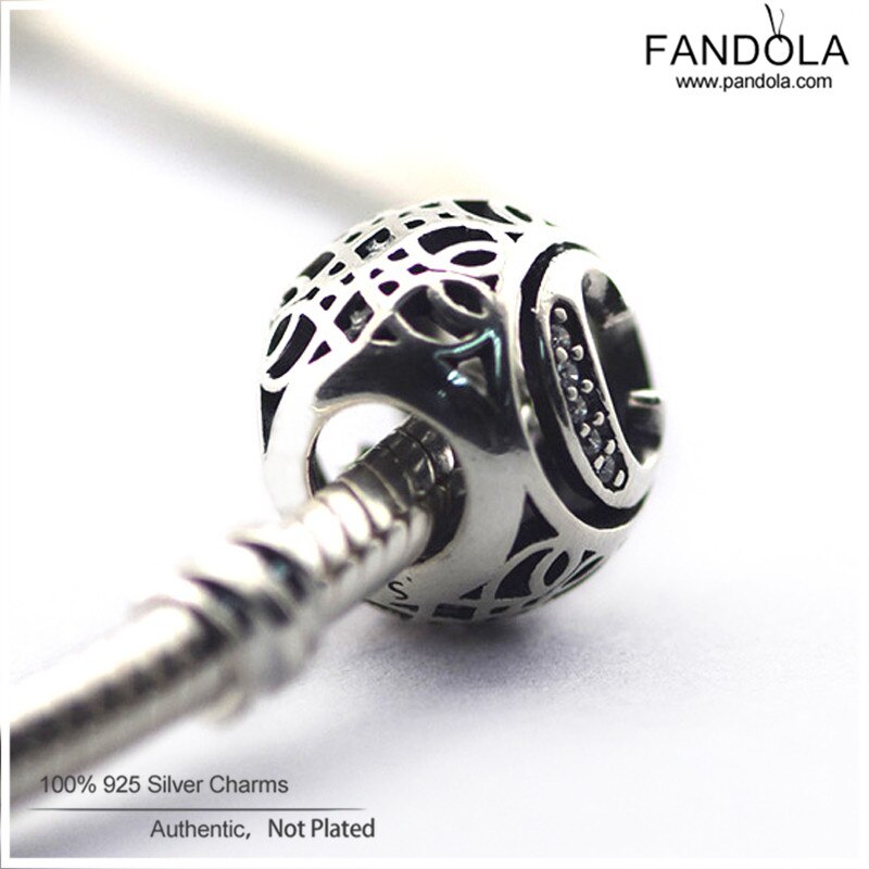 Authentieke 925 Sterling Zilver Alfabet C Vintage Brief Bedels Kralen voor Sieraden Maken Fit Europe Armbanden DIY Accessoires