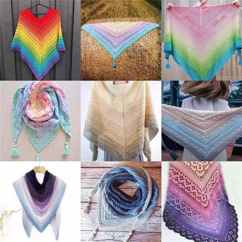 100%  merinould ren uld garn 250g lange sektioner farvet efterårs sweatersjal diy håndlavet hæklet tørklædetråd til strik