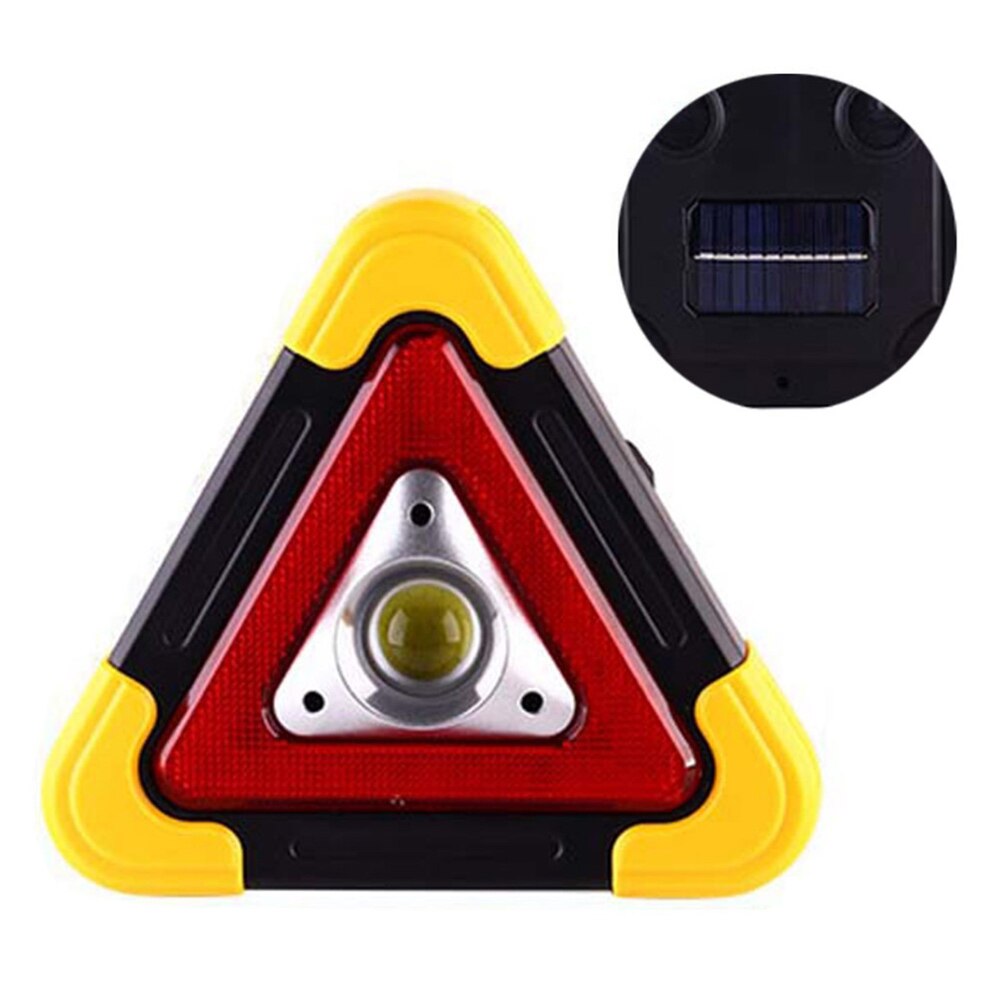 Portable Driehoek Waarschuwing Teken Driehoek Auto Led Verlichting Road Veiligheid Emergency Afbraak Alarm Lamp Draagbare Knipperlicht: 1 LED