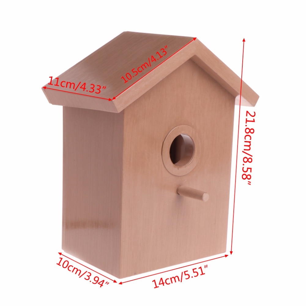 Casa para pájaros golondrinas, nido artesanal, decoración para el hogar, caja para cacatúas de cría al aire libre, techo de , suministros para aves, C42