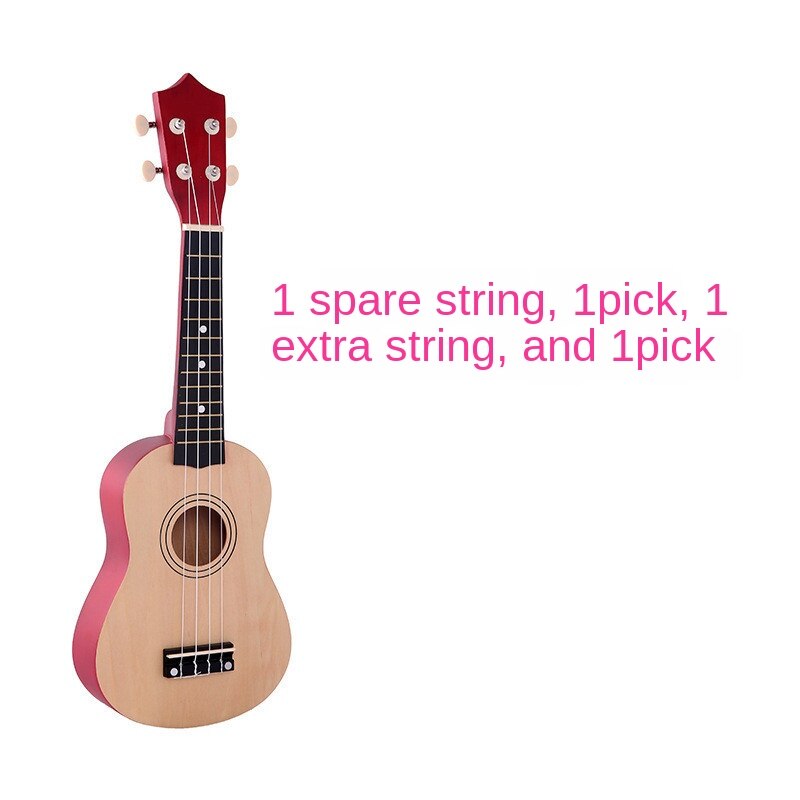 21 Inch 16 Colors Ukulele Guitar Wooden Ukulele Musical Guitar Musical Instruments for Beginners Childrens: Wood color